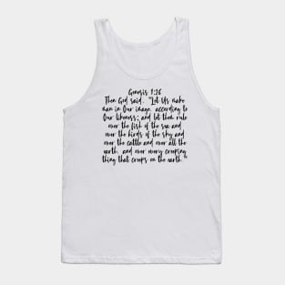 Genesis 1:26 Bible Verse Tank Top